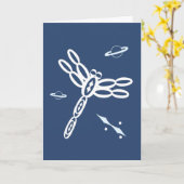Carte Fantasy Dragonfly and OuterSpace Rift, blue, white (Fleur jaune)
