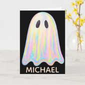 Carte Fantôme Arc-en-Ciel Pastel Mignon | Effrayant Esth (Fleur jaune)