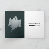 Carte Fantôme avec un gâteau d'anniversaire (Intérieur)