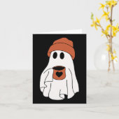 Carte Fantôme Boire Café Drôle Costume Halloween Coff (Fleur jaune)