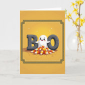 Carte fantôme Boo amicale (Fleur jaune)