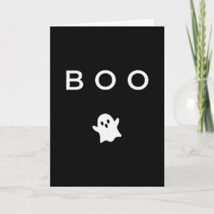 Carte Fantôme Boo Halloween Subtil Minimaliste Automne D