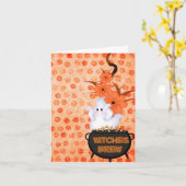 Carte Fantôme de Halloween (Fleur jaune)