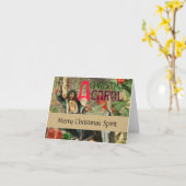 Carte Fantôme de Noël Illustration actuelle Scrooge (Fleur jaune)