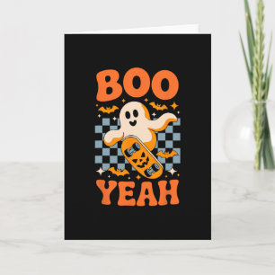 Carte Fantôme de skateboard Boo Yeah drôle d'Halloween s