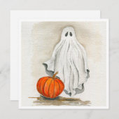 Carte fantôme d'Halloween (Devant / Derrière)