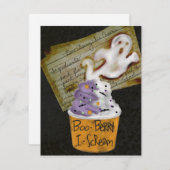 Carte fantôme d'Halloween (Devant / Derrière)