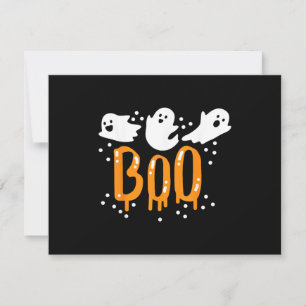 Carte Fantôme d'Halloween Chou Mignon