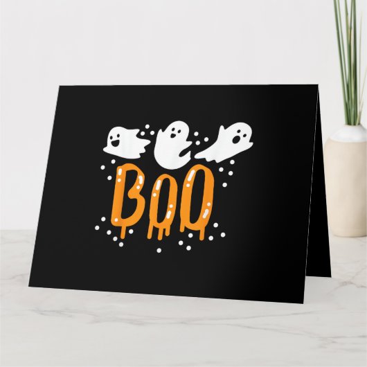 Carte Fantôme d'Halloween Chou Mignon (Devant)