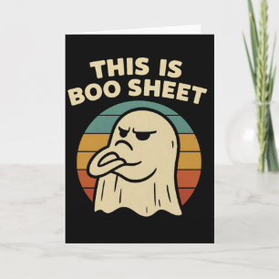 Carte Fantôme drôle "This Is Boo Sheet" Halloween rétro