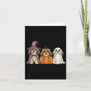 Carte Fantôme effrayant Shih Tzu Citrouille Halloween Am