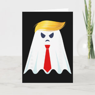 Carte Fantôme En colère Drôle Anti Trump Perruque Cravat