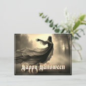 Carte Fantôme Féminin Noir dans l'Enfer - Halloween (Debout devant)