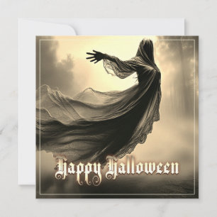 Carte Fantôme noir féminin dans Hellscape - Halloween