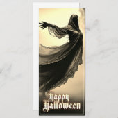 Carte Fantôme noir féminin dans Hellscape - Halloween (Devant / Derrière)