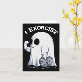 Carte Fantôme que j'exorcise Gym drôle Exercice Workout  (Fleur jaune)