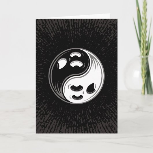 Carte Fantôme Yin Yang Noir et Blanc (Devant)