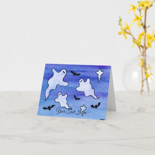 Carte Fantômes et chauves-souris (Fleur jaune)