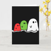 Carte Fantômes italiens heureux Kawaii de Halloween (Fleur jaune)