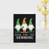 Carte Farce de la Saint-Patrick Gnome Irlandais Leprecha (Fleur jaune)