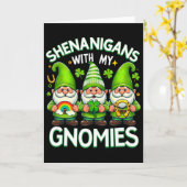 Carte Farces Avec Mes Gnomes Gnomes Saint-Patrick (Fleur jaune)