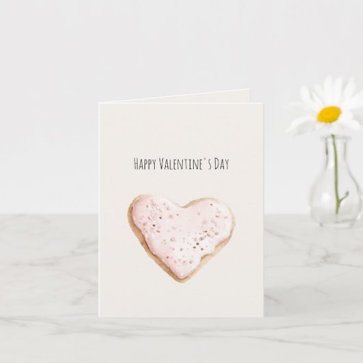 Carte Fard rose Crème Cœur de la Saint-Valentin (Petite plante)