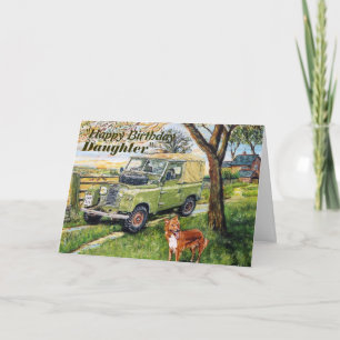Carte "FARM" 4x4 vehicle Daughters Birthday