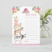 Carte Farm Birthday Girl Barnyard Time Capsule Card (Debout devant)