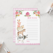 Carte Farm Birthday Girl Barnyard Time Capsule Card (Devant/Arrière en situation)