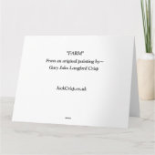 Carte "FARM"~Carte Anniversaire Pour Fils (Dos)