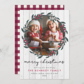 Carte Farmhouse Christmas Wreath (Devant / Derrière)