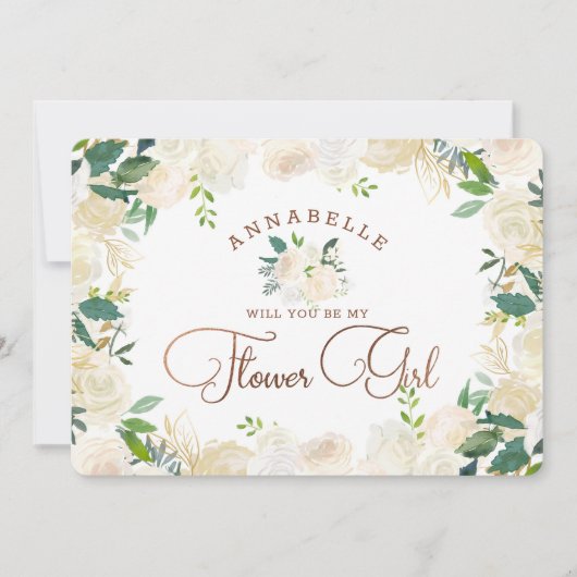 Carte Farmhouse Flower Rustic Flower Proposition Card (Devant)