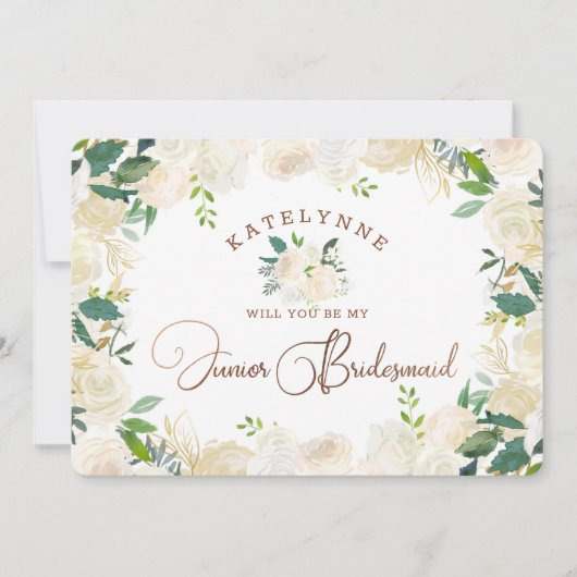 Carte Farmhouse Fresh Rustic Jr Bridesmaid Proposition (Devant)