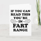 Carte Fart Range Drôle Drôle Dire Fun Bloating Farting C (Devant)