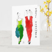 Carte Fashion Illustration (Fleur jaune)