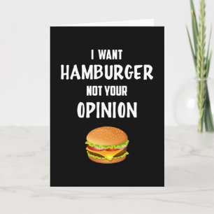 Carte Fast Food Burger Cheese Funny Foodie Eat Gift Idea