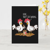 Carte Fast Food Chicken Wings Funny Deep Fried Chicken S (Fleur jaune)