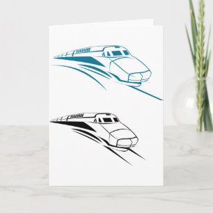 Carte Fast Trains Greeting Cards