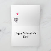Carte Fat grat gris drôle Valentine's (Intérieur)