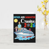 Carte Father &amp; Daughter Cruise 2026 Family Vacation  (Fleur jaune)