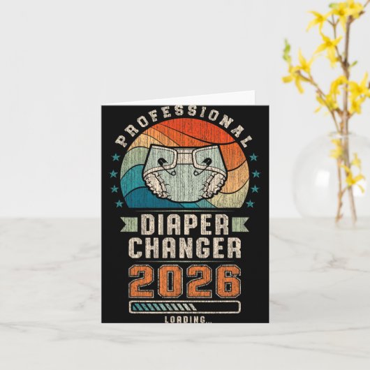Carte Father To Be Future Daddy, Expecting Dad 2026 Diap (Fleur jaune)