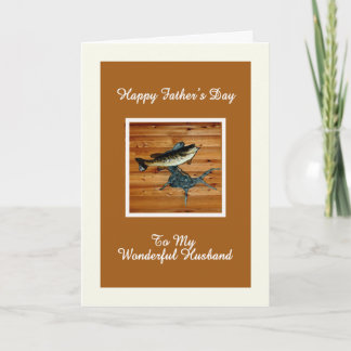 Carte Father's Day Card for Husband Small Mouth Bass