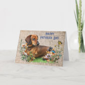 Carte Fathers Day Dachshund Custom Message (Devant)