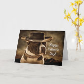 Carte Fathers Day from Dog Cute Country Western (Fleur jaune)