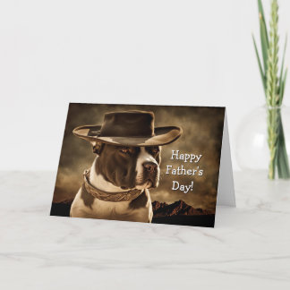 Carte Fathers Day from Dog Cute Country Western