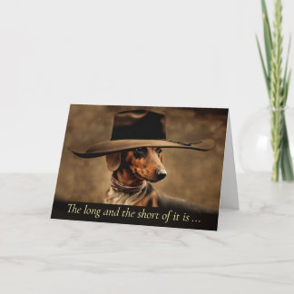 Carte Fathers Day From Dog Cute Dachshund Hat
