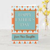 Carte Father's Day from Your Daughter Argyle Design (Fleur jaune)