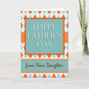 Carte Father's Day from Your Daughter, Argyle Design