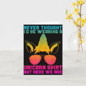 Carte Fathers Day I Wear A Unicorn Shirt Dadacorn Funny (Fleur jaune)