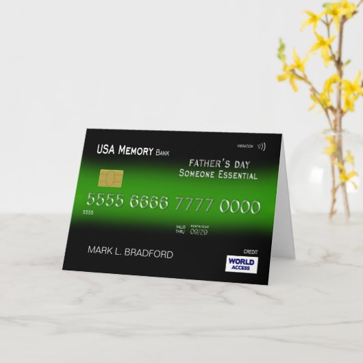 Carte Father's Day, Someone Essential, Credit Card, (Fleur jaune)